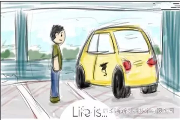 人生就是。。。 努力忘記新車碰上的刮蹭
